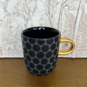 Starbucks Mug Polka Dot Black Cup 9oz 2015 HTF Rare Coffee Tea VGUC